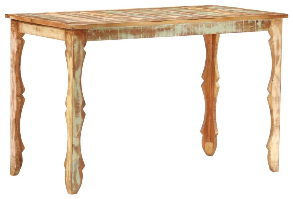 Mesa de jantar 120x60x76 cm madeira recuperada maciça
