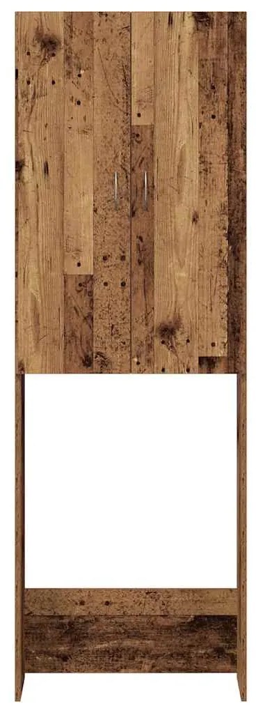 Armário sanita/máquina de lavar 64x25,5x190 cm madeira velha