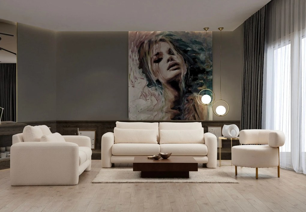 Sofá de 2 Lugares Lily – Creme – 180 cm x 97 cm x 73 cm