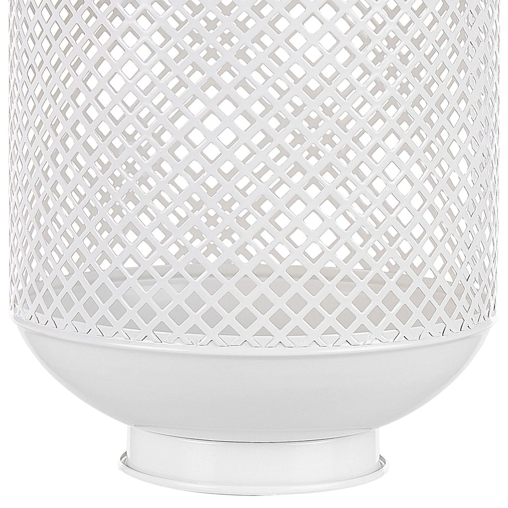 Lanterna decorativa em metal branco CORON Beliani
