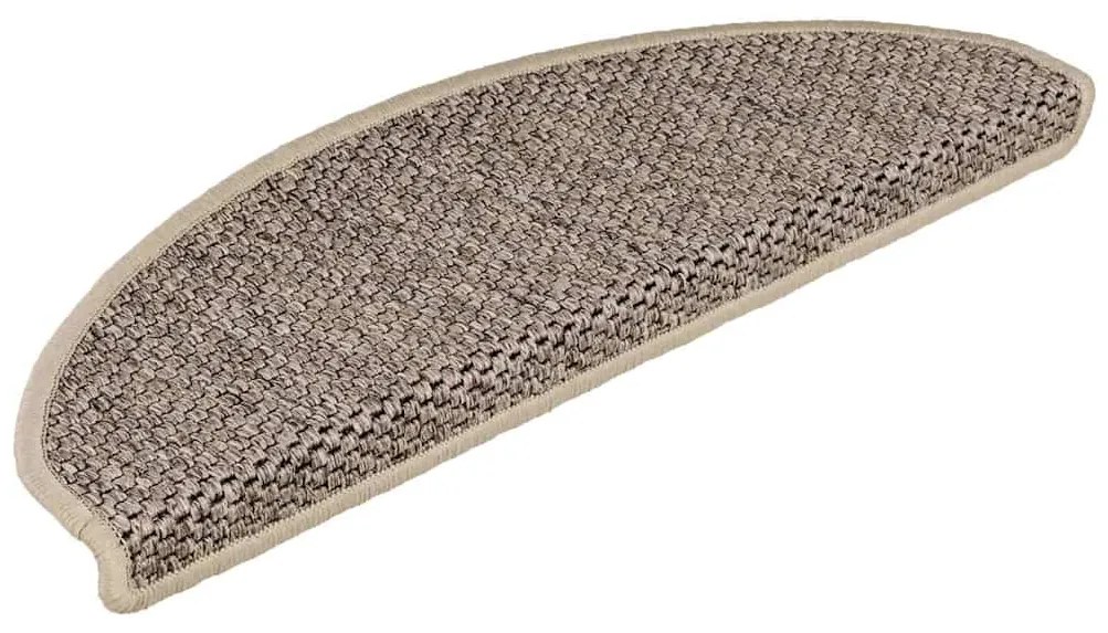 Tapetes escada adesivos aspeto sisal 30pcs 65x21x4 bege-escuro