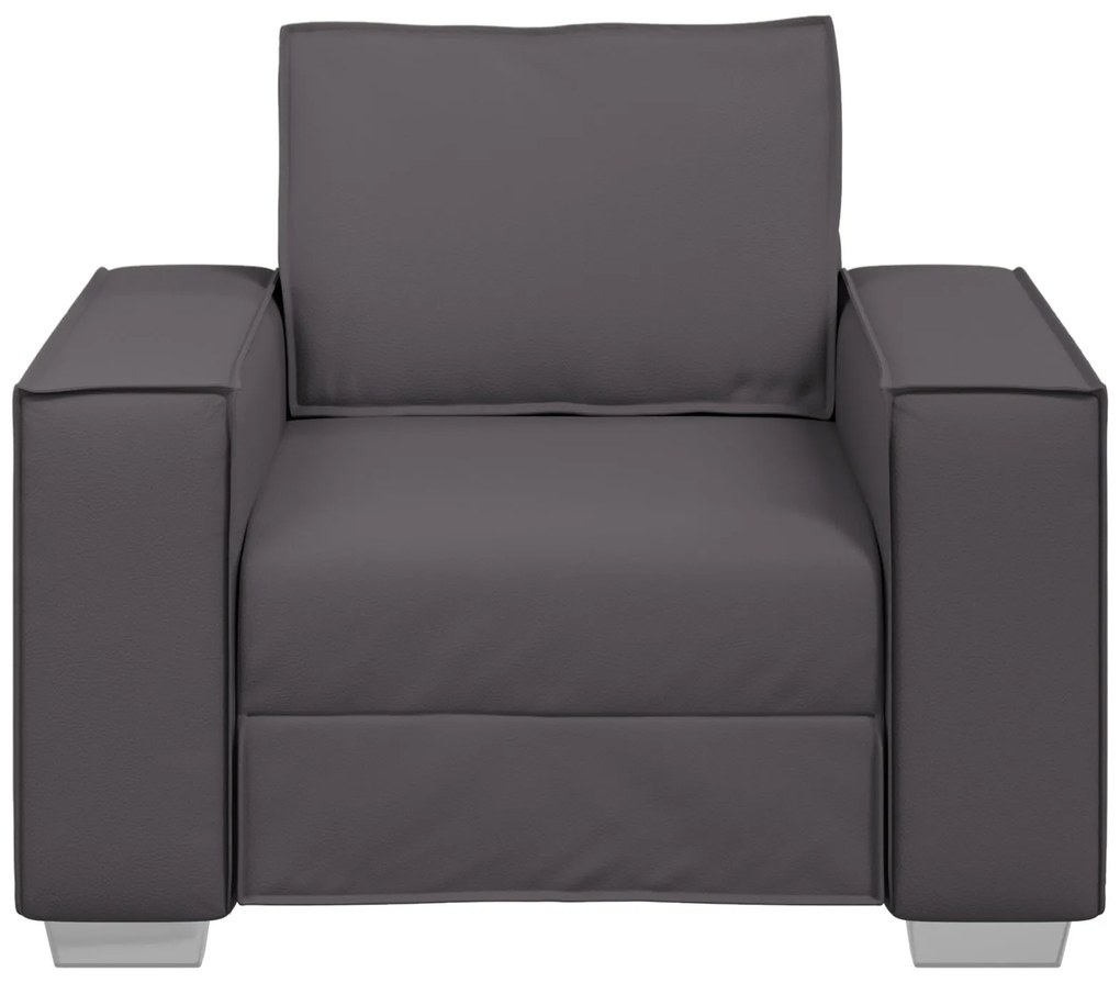Cadeira de sofá vidaXL Cinza 59 cm em Couro Sintético