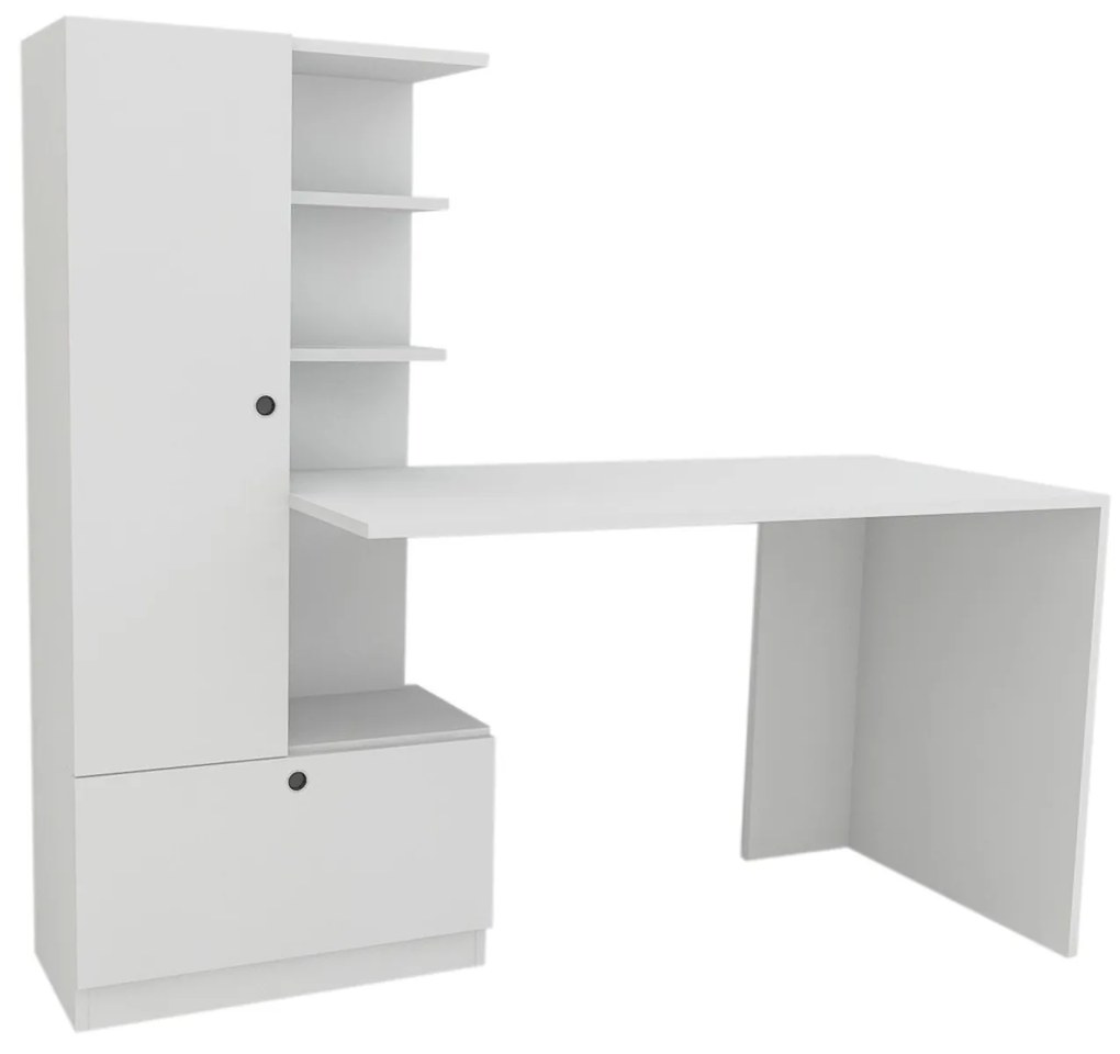 Secretária Domingos – Branco – 149,5x140x61,8 cm | Tribo Home
