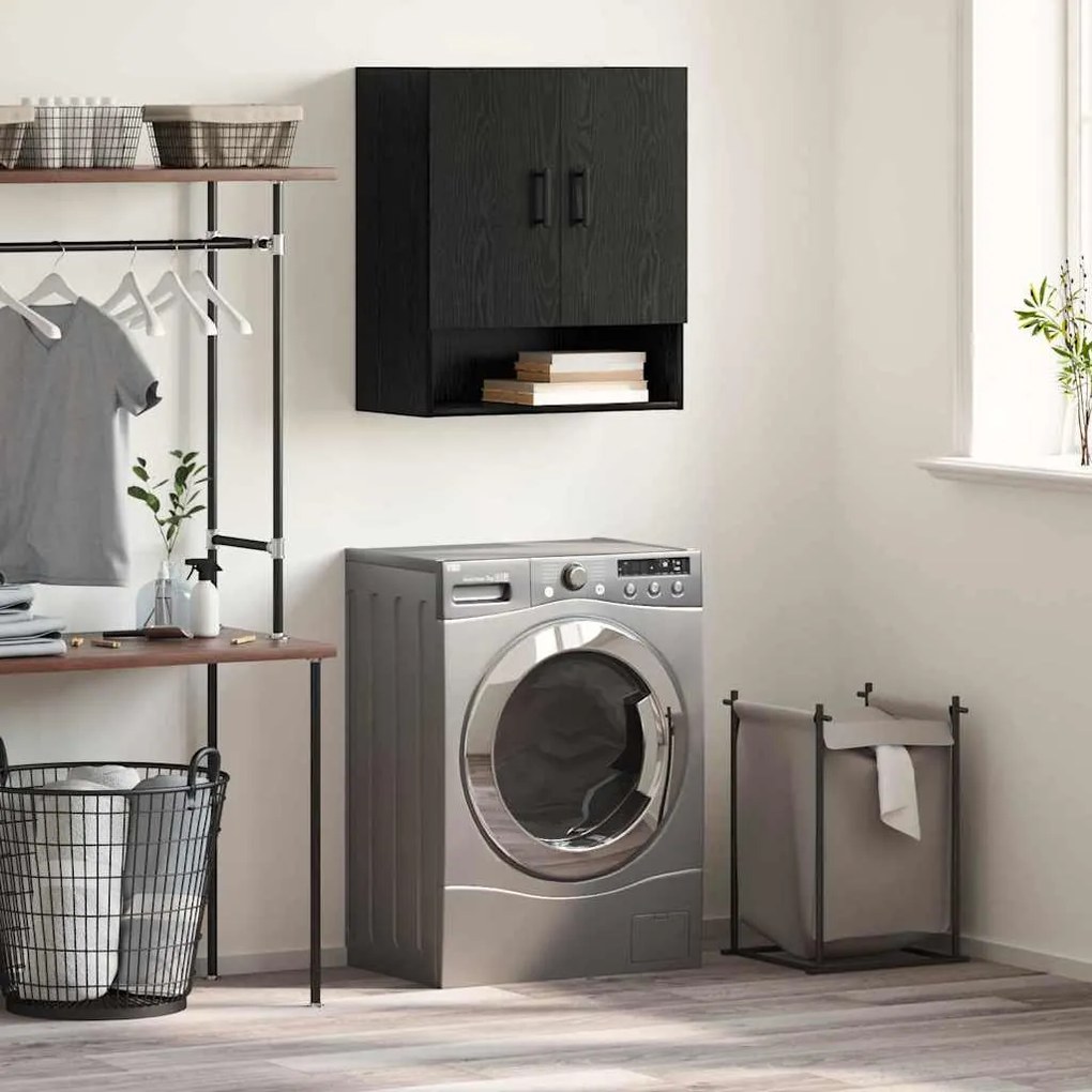 vidaXL Armário de Parede Carvalho Preto 60 x 31 x 70 cm