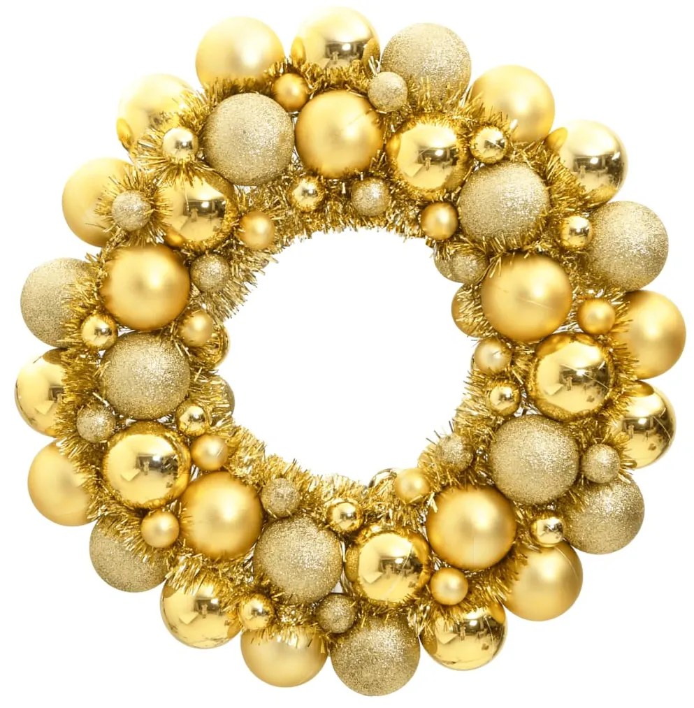 Guirlanda de Natal 45 cm poliestireno dourado