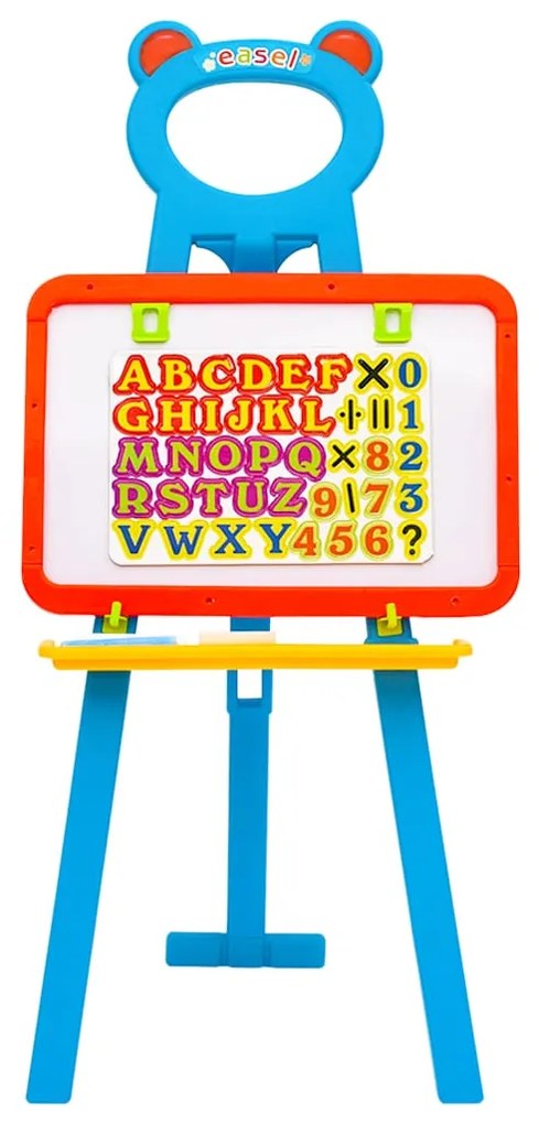 Cavalete infantil com quadro negro e quadro Branco