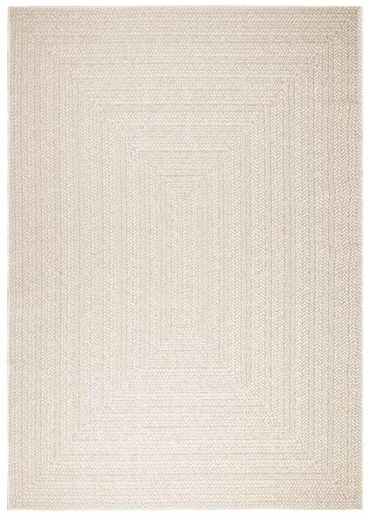 Tapete ZIZUR creme 200x290cm aspeto de juta interior e exterior