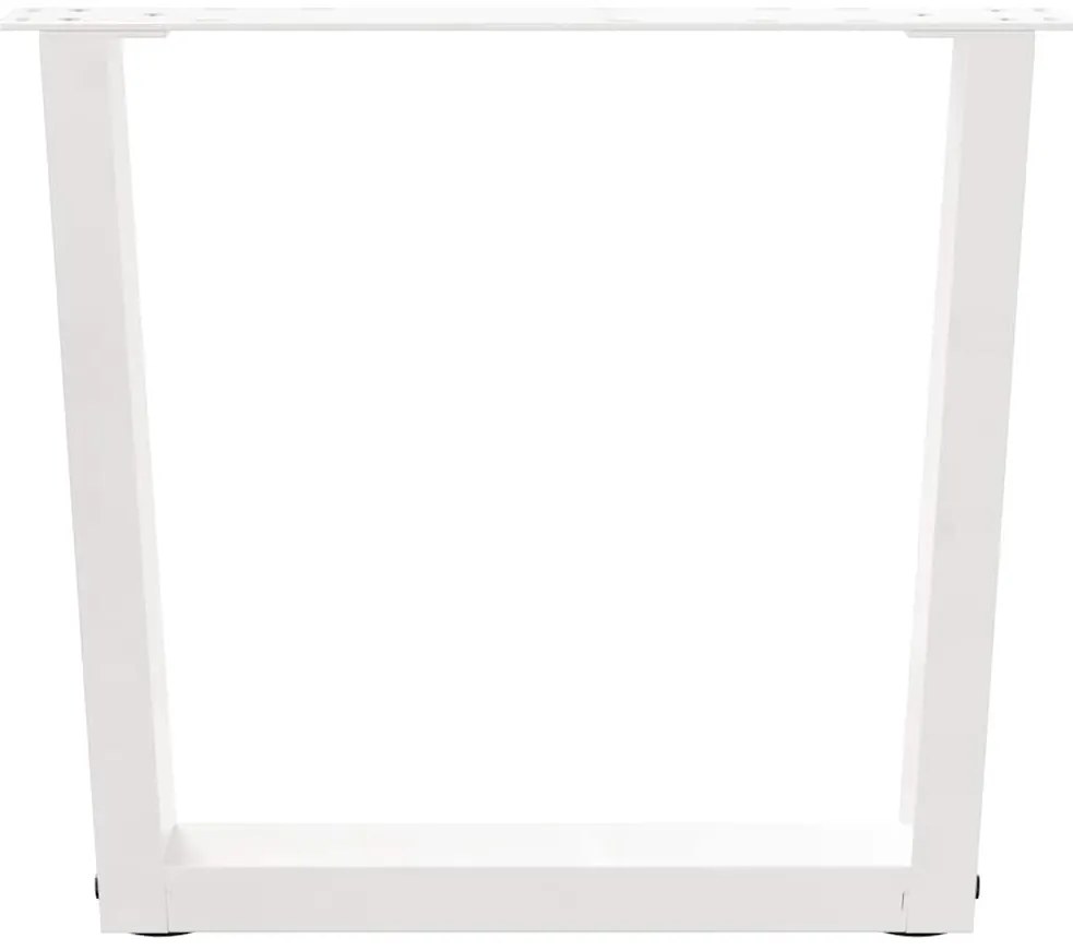 Pés para mesa de centro em V, 2 peças, branco, 60x (42-43,3) cm, aço