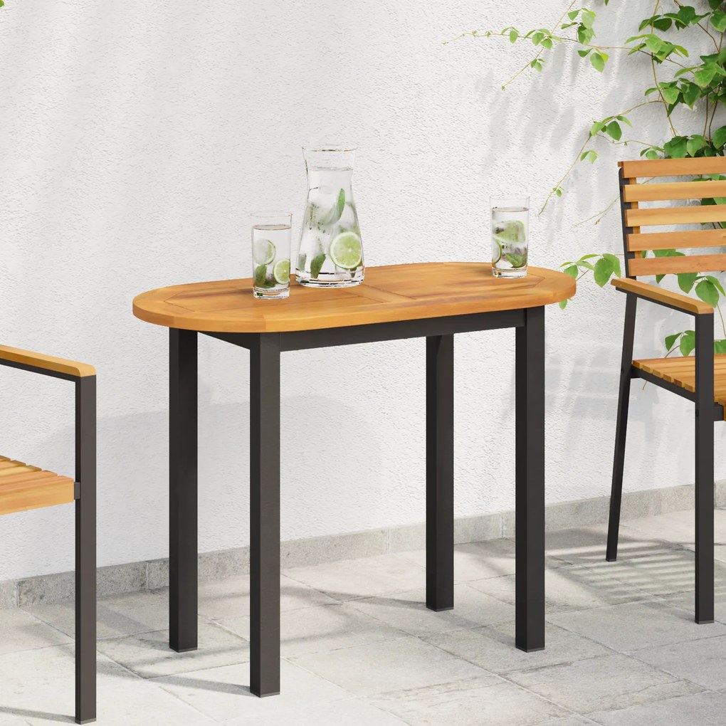 vidaXL Tampo de Mesa 90x45x2,2 cm Oval de Madeira Sólida de Acácia