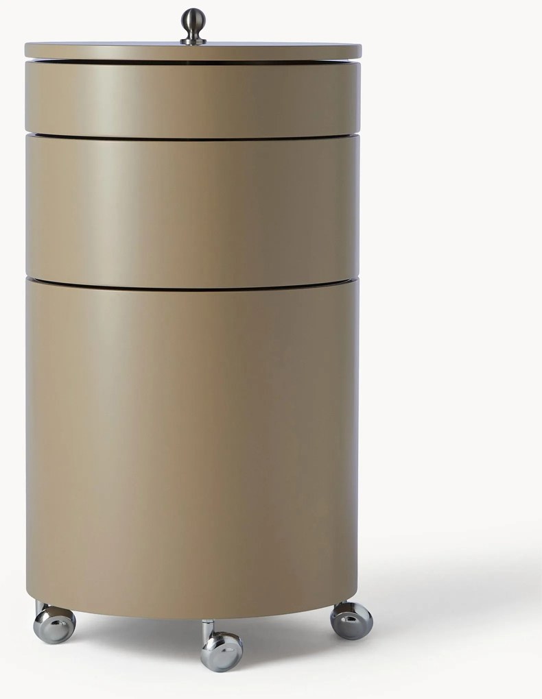 Gaveteiro redondo com rodas Barboy, Design Verner Panton