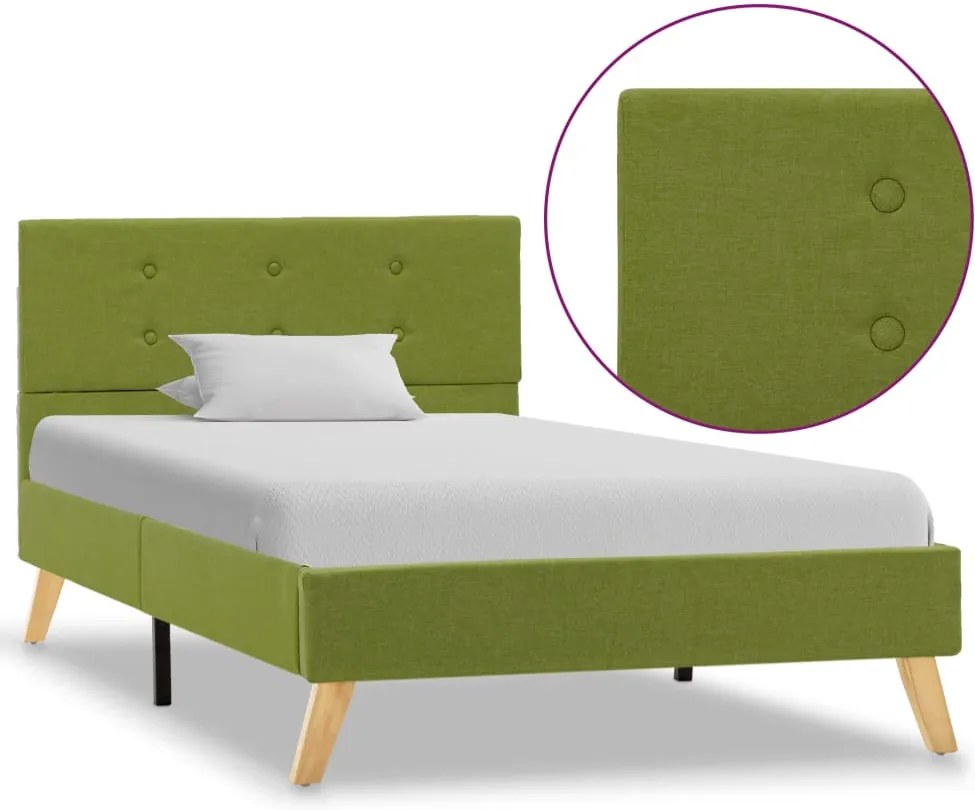 Estrutura de cama 100x200 cm tecido verde