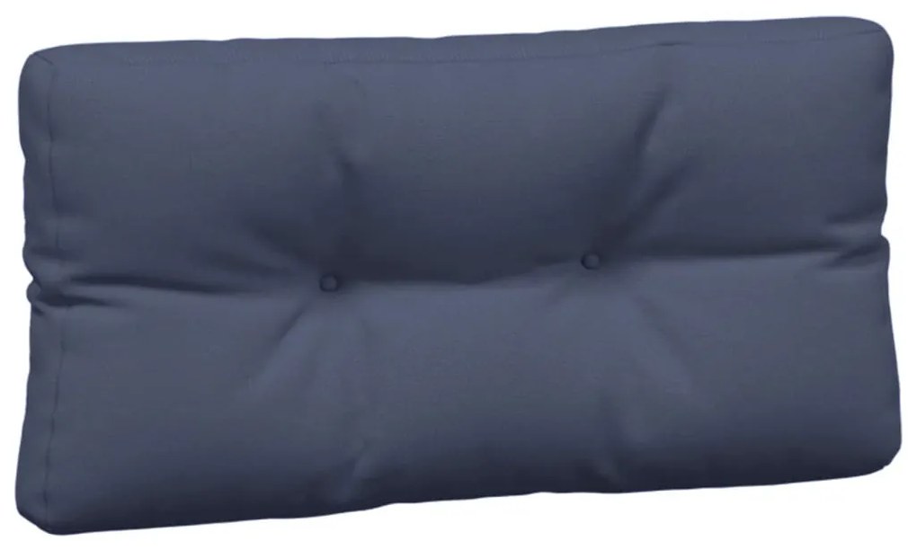 Almofadões para sofá de paletes 3 pcs tecido azul-marinho