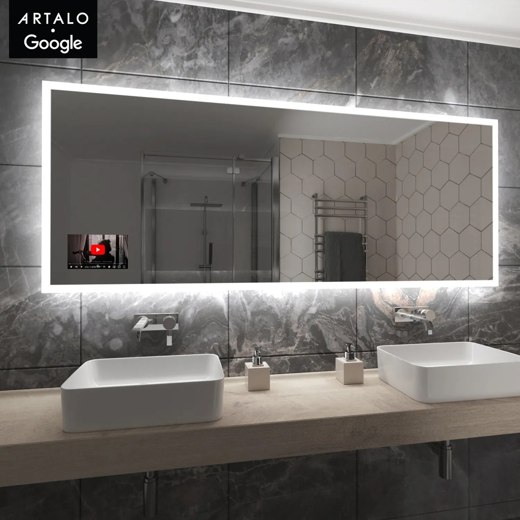 Espelho LED SMART com iluminação M1 + SmartScreen with Google TV