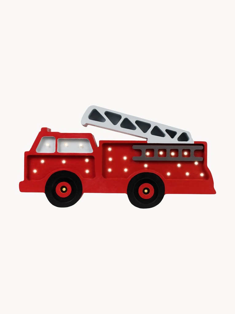 Candeeiro LED artesanal para crianças regulável com temporizador e comando Fire Truck
