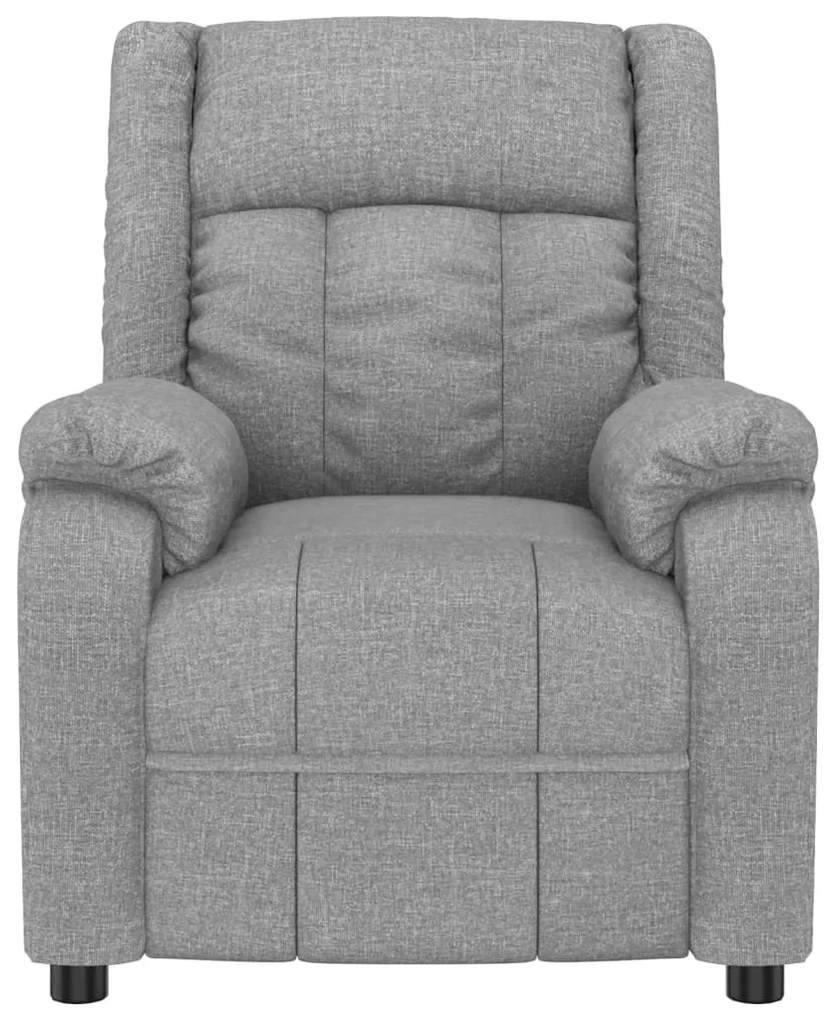 Poltrona de massagens elétrica tecido cinzento-claro