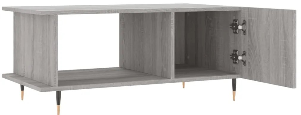 Mesa de centro 90x50x40 cm derivados de madeira cinzento sonoma