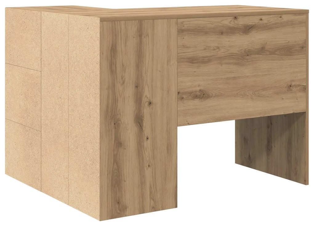 Mesa de Canto Carvalho Artesanal 102x88x75 cm Madeira engenheirada
