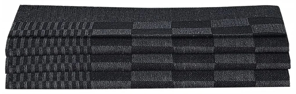 Conj. panos de cozinha c/ luvas e pegas 15 pcs algodão preto