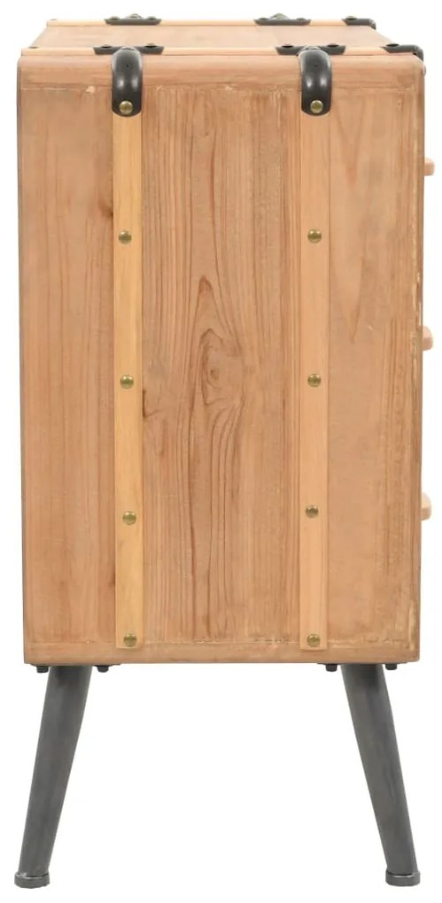 Armário com gavetas madeira de abeto maciça 91x35x73 cm
