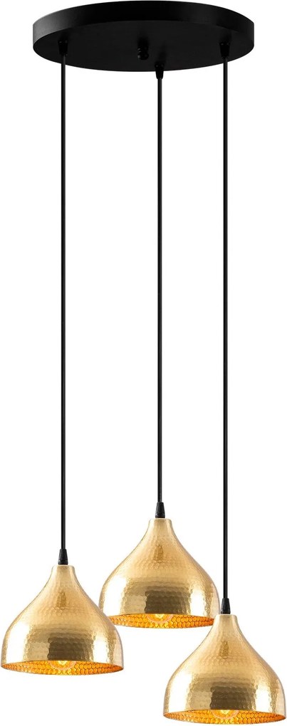 Candeeiro de Teto Tattoo – Ouro – 42 x 42 cm
