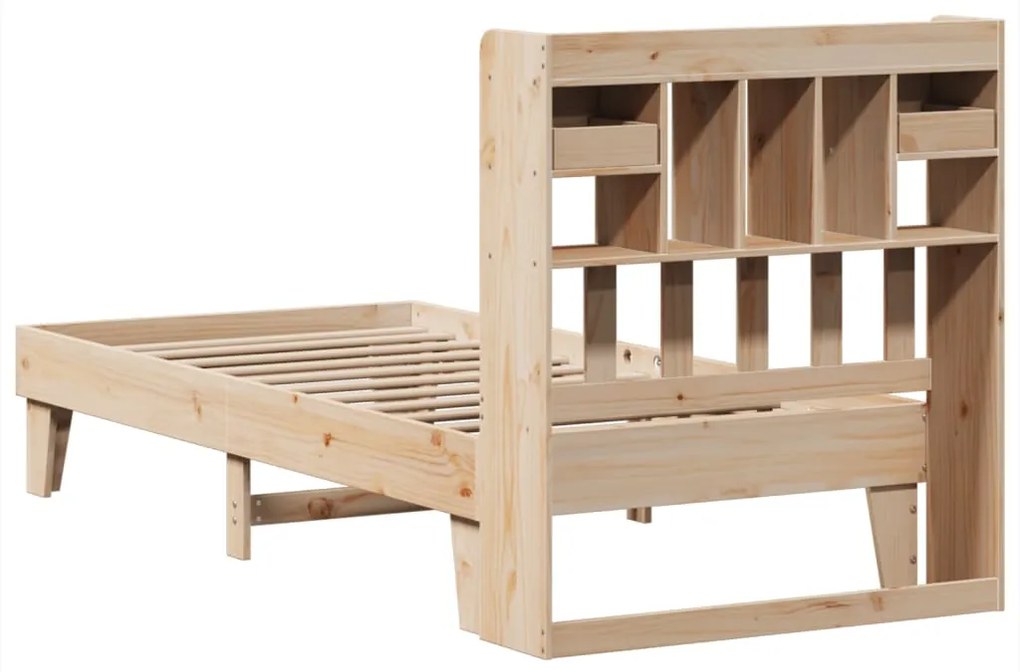 Cama sem colchão 75x190 cm madeira de pinho maciça