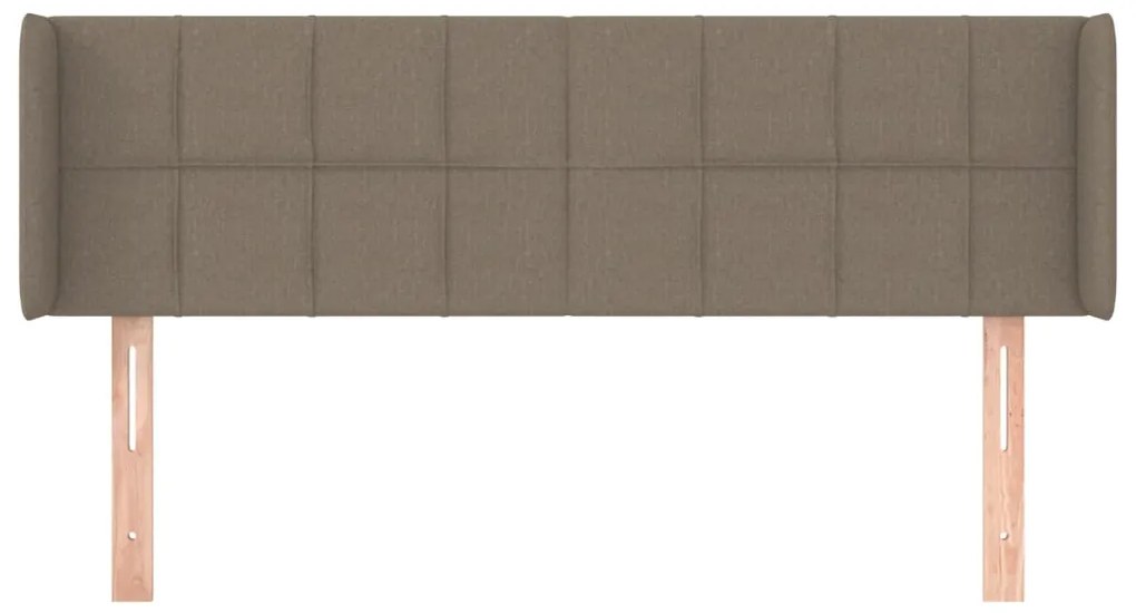 Cabeceira cama abas tecido 147x16x78/88 cm cinzento-acastanhado
