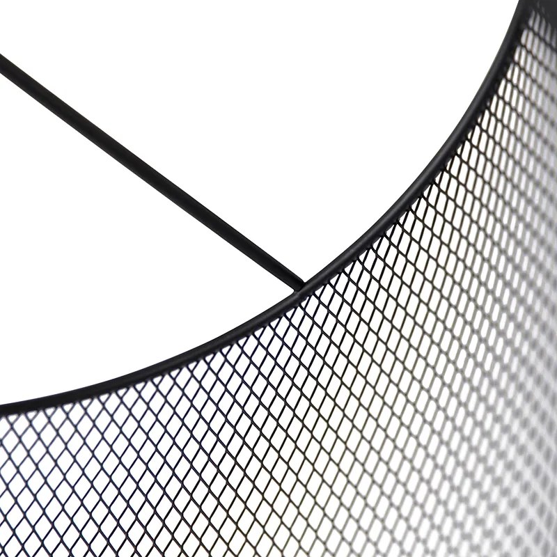 Luminária de teto industrial preta - Drum Mesh Industrial