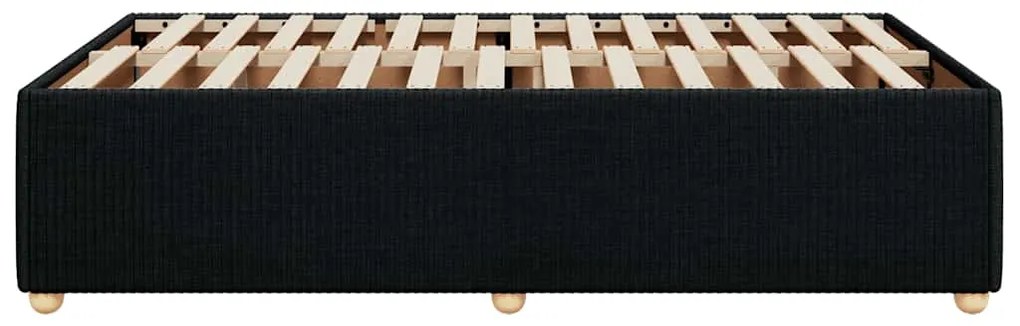 Estrutura de cama sem colchão preto 120x190 cm tecido
