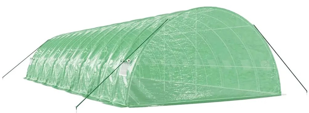 Estufa com estrutura de aço 84 m² 14x6x2,85 m verde