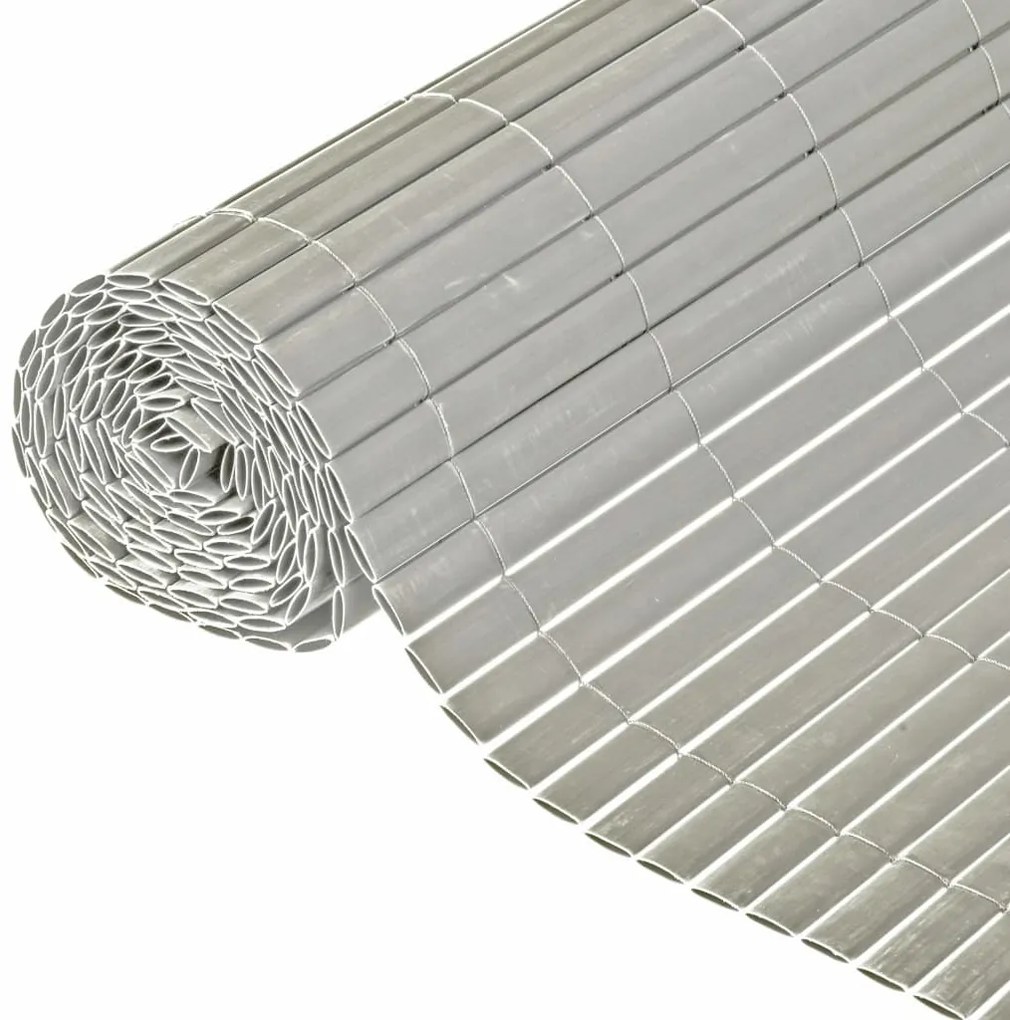 428519 Nature Tela de jardim face dupla PVC 1x3 m cinzento