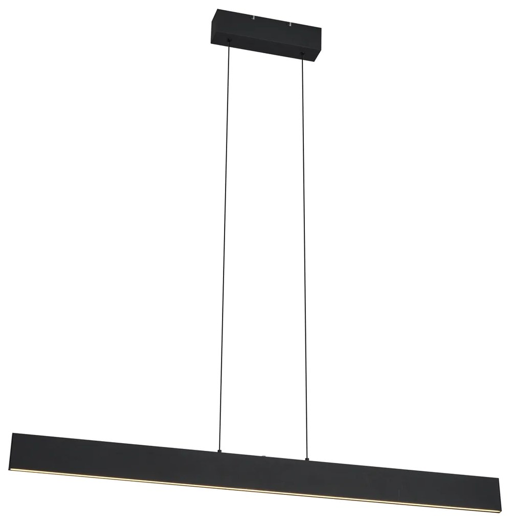 Candeeiro suspenso moderno preto com LED e regulação de 3 níveis - Straight Moderno