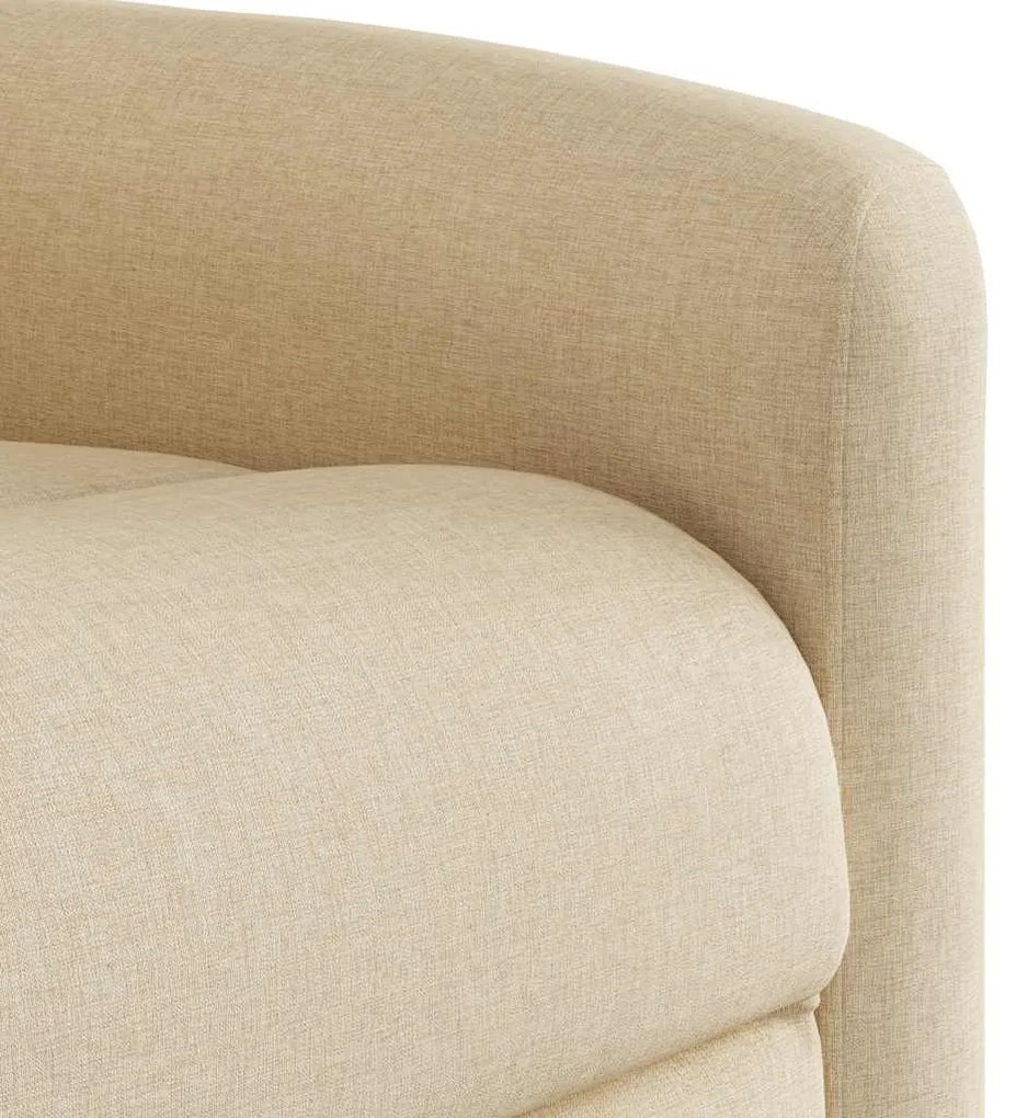 Poltrona elevatória de massagens tecido cor creme