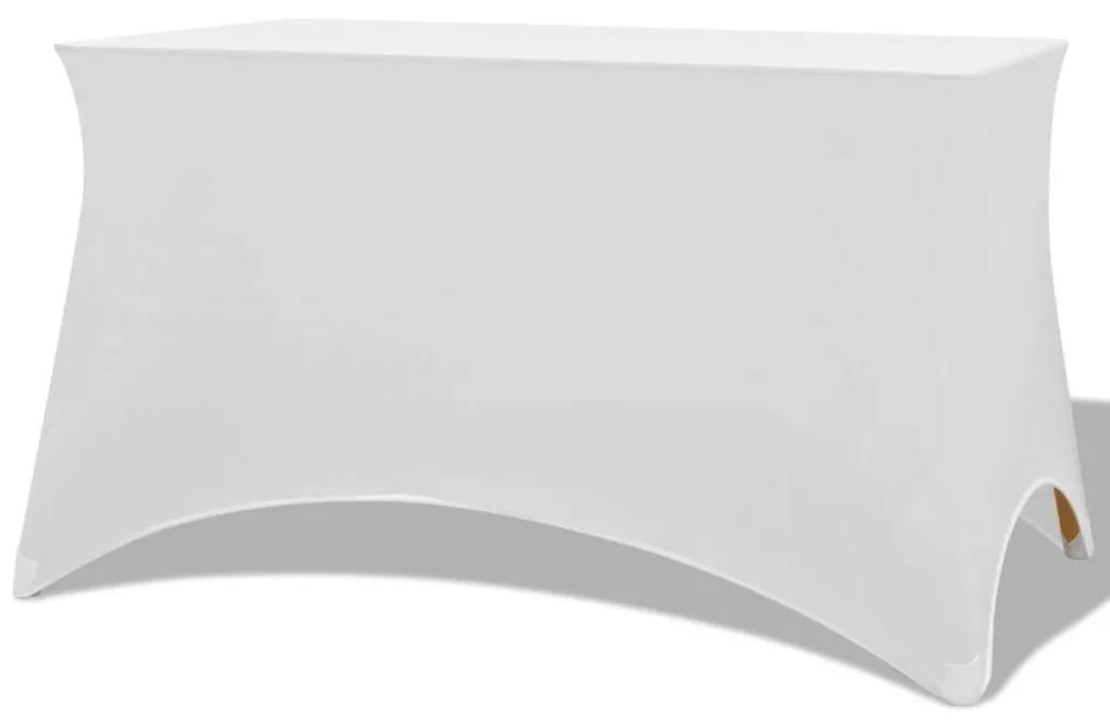 Capa extensível para mesa 2 pcs 243x76x74 cm branco