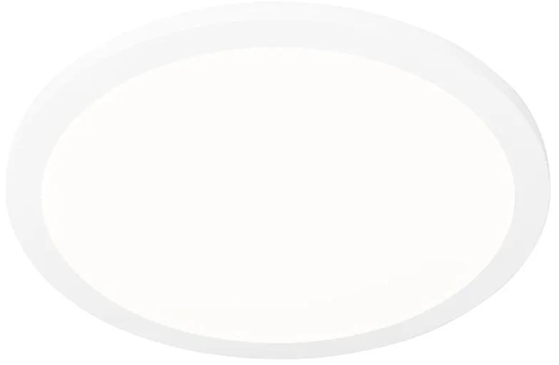 Plafon circular branco 40cm regulável-3-etapas LED IP44 - STEVE Moderno