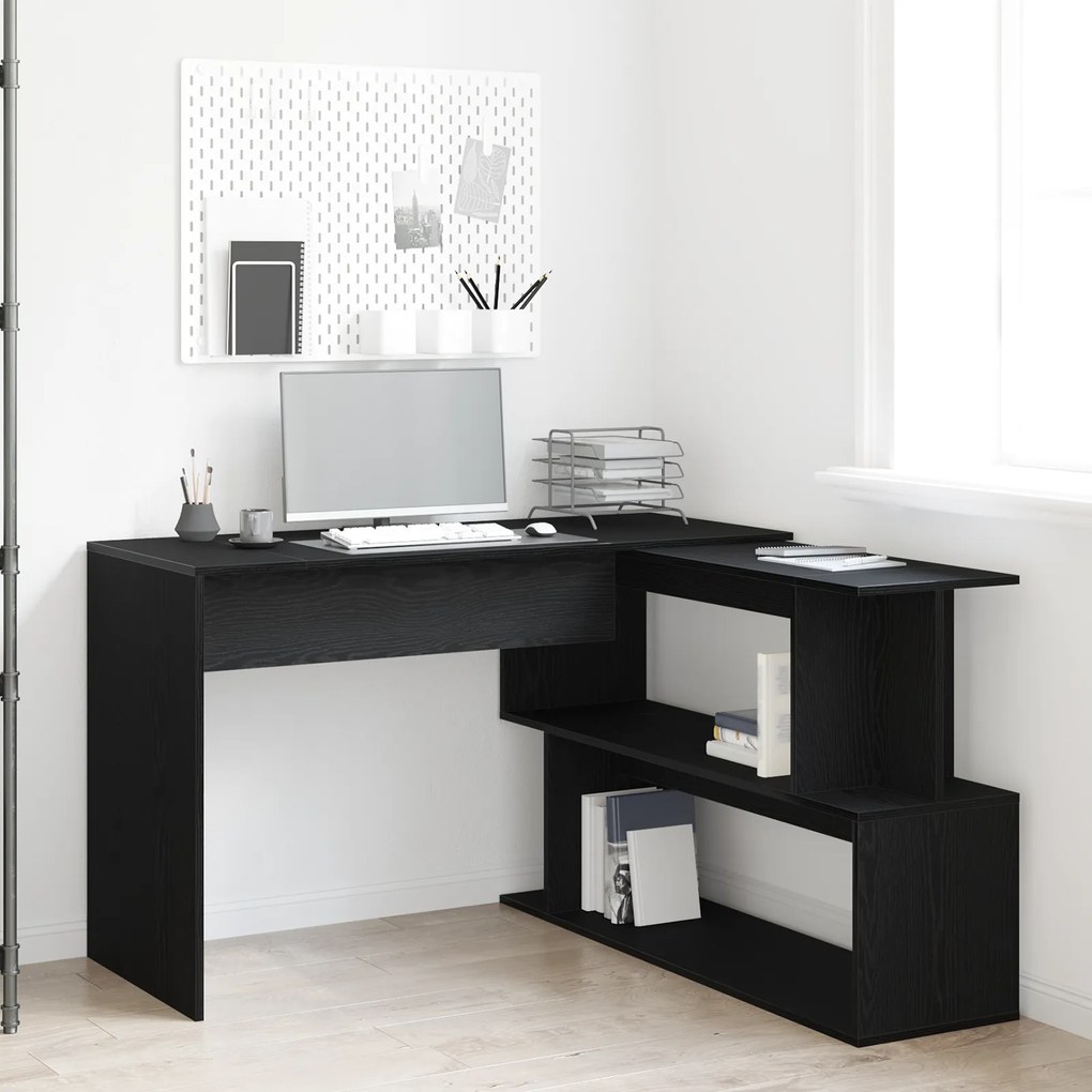 Mesa vidaXL Preta Carvalho 200x50x76 cm Madeira engenheirada