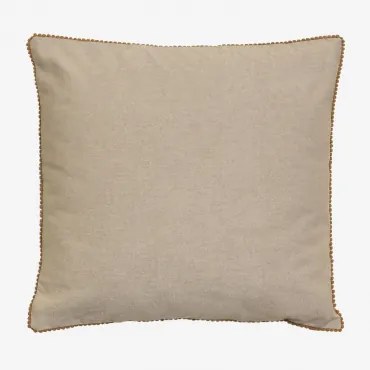 Almofada Quadrada 45x45 Cm Em Algodão Marmai Beige Creme - Sklum