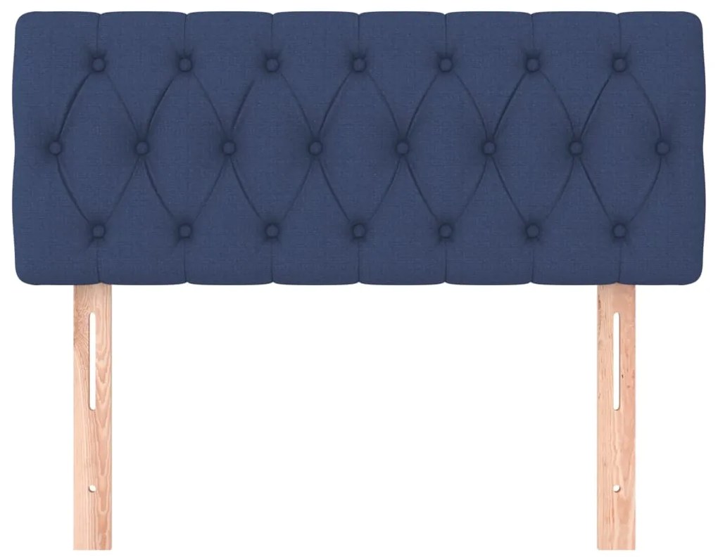Cabeceira de cama tecido 100x7x78/88 cm azul