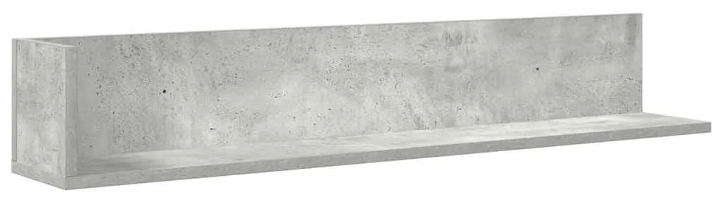Prateleiras de parede 2 pcs derivados de madeira cinza cimento