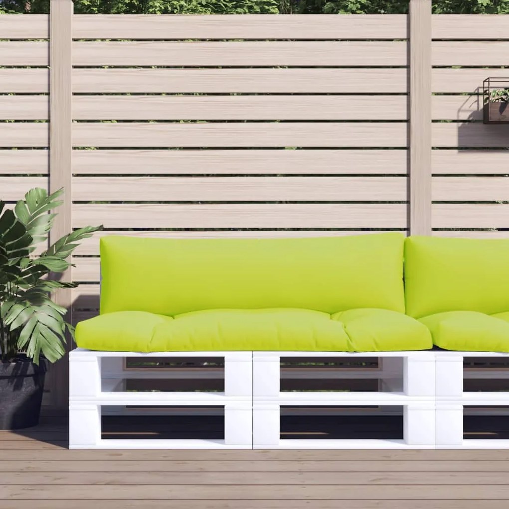 vidaXL Almofadões para móveis de paletes 2 pcs tecido verde brilhante
