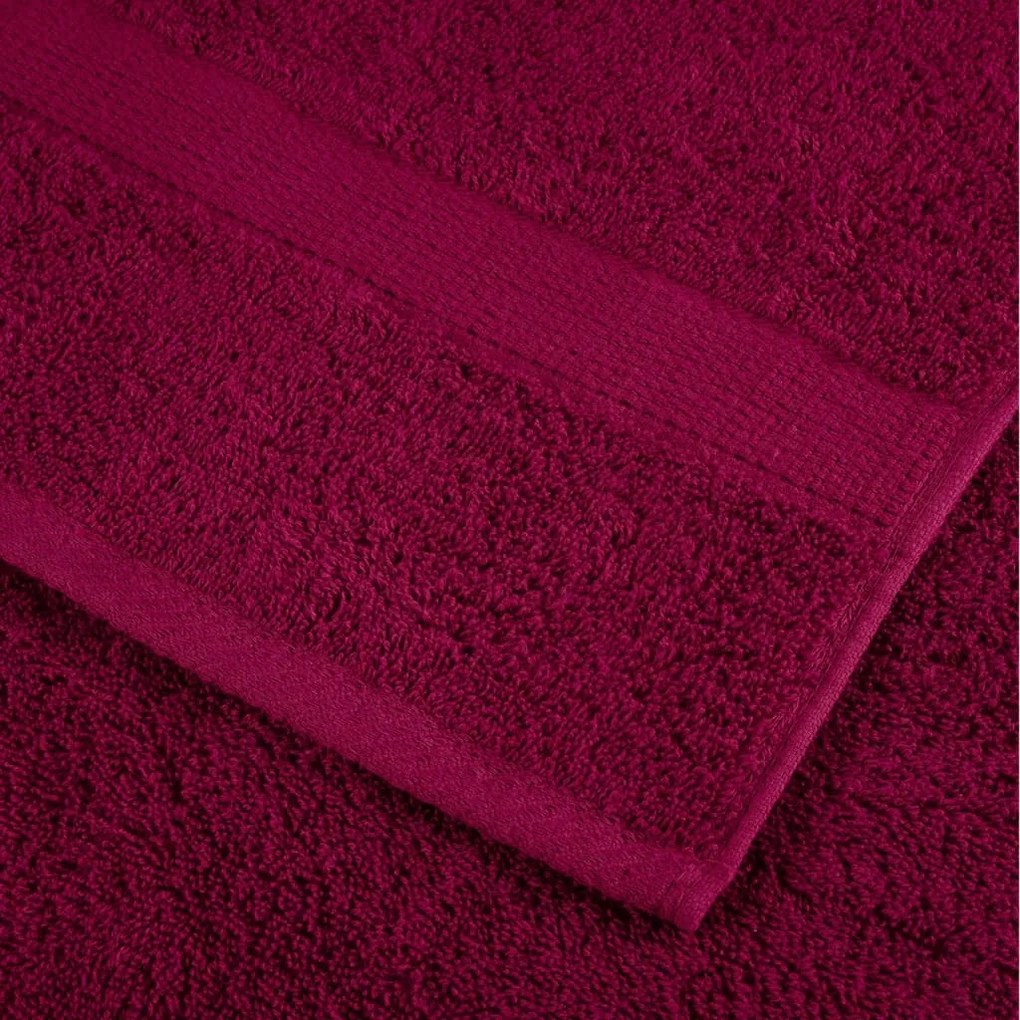 8 pcs Conjunto de toalhas premium SOLUND 600 gsm bordô