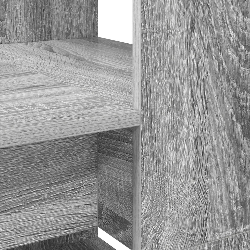 Secretária com Armazenamento Cinzento Sonoma 113x54x120 cm Aglomerado