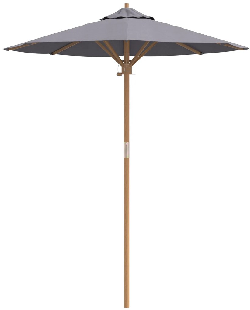 Parasol de Jardim Cinza Escuro 180x230 cm Bambu