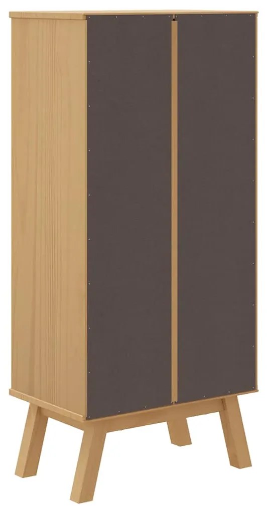 Sapateira OLDEN 55x35x120cm madeira de pinho maciça castanho