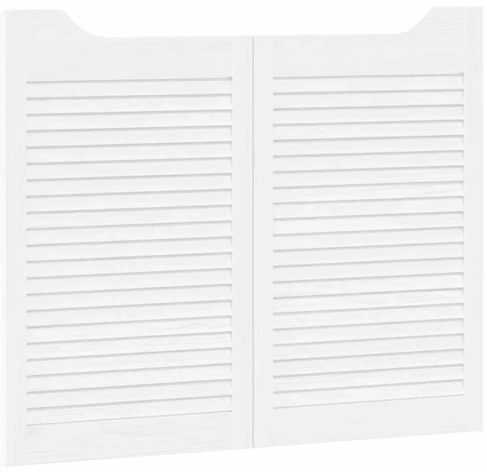 Portas de batente design de persiana 1-Par 80x100 cm branco