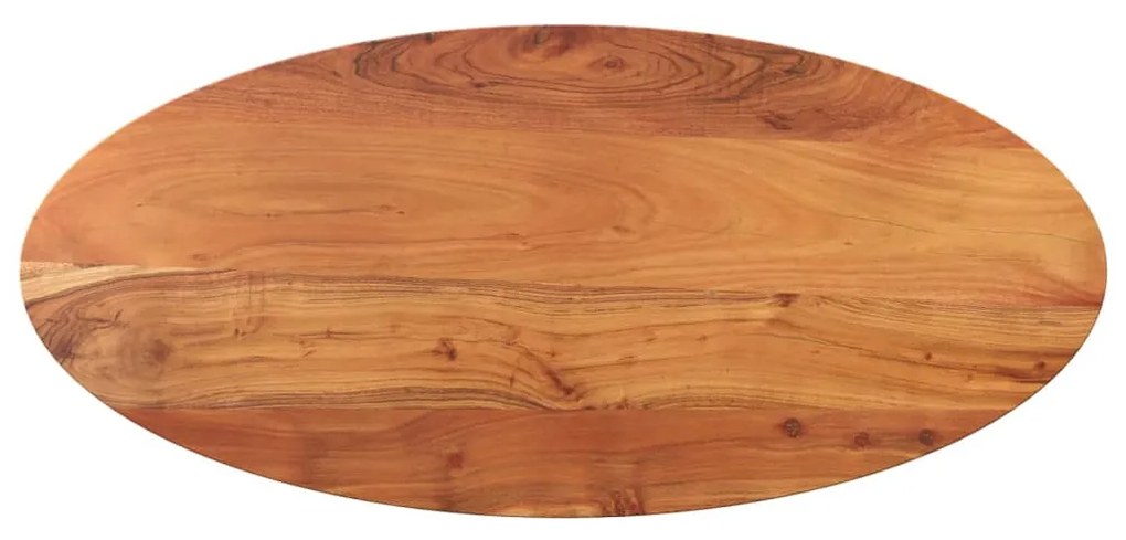 vidaXL Tampo de mesa oval 110x40x2,5 cm madeira de acácia maciça
