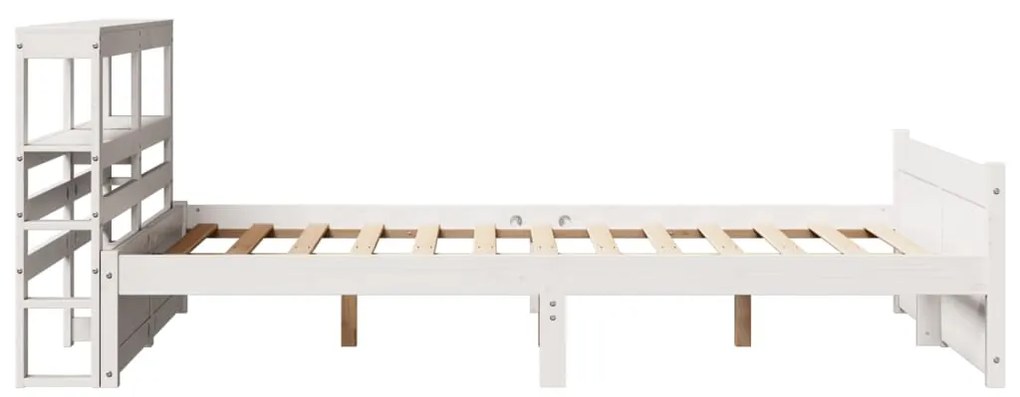 Estrutura de cama c/ cabeceira sem colchão 160x200 cm branco