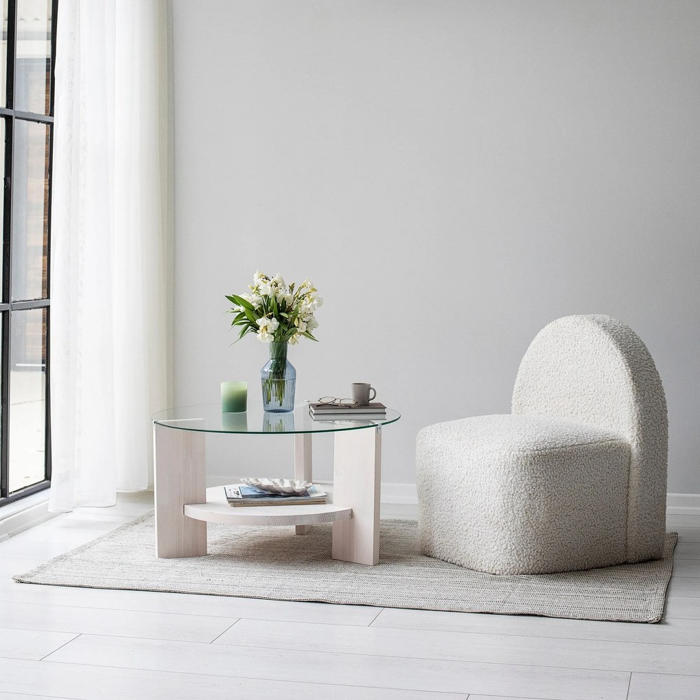 Mesa de Centro Mahal – Branco – 75x40x75 cm