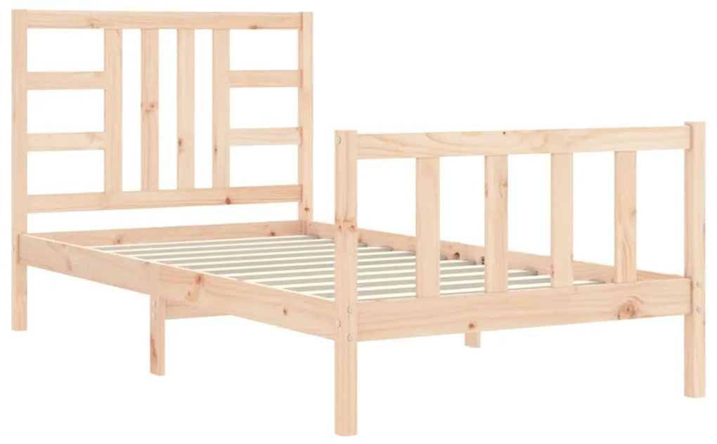 Cama sem colchão 100x200 cm madeira de pinho maciça