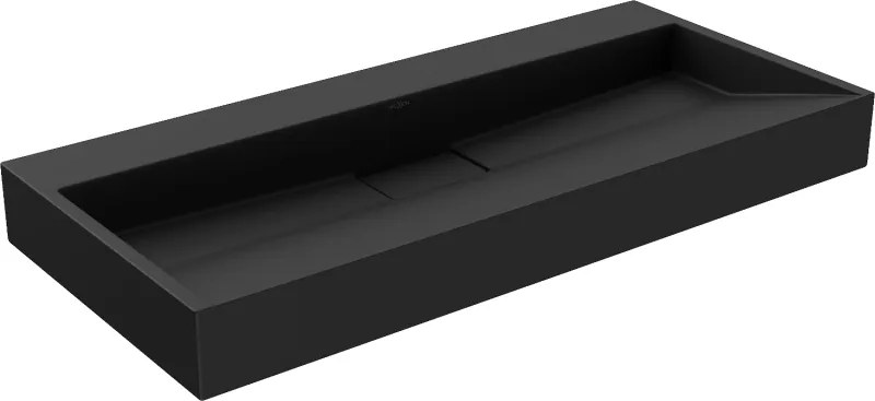 Mexen Ava lavatório de bancada em conglomerado B/O 100 x 46 cm, preto - 23011070