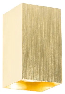 Candeeiro de parede moderno dourado quadrado 2 luzes - Sandy Moderno